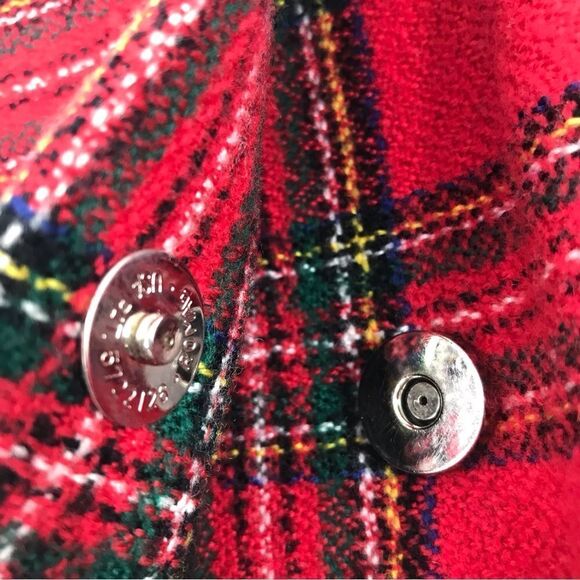 Ego Red and Black Plaid Wool Flap Front Holiday Mini Shoulder Bag - Picture 16 of 16